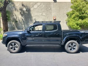 Toyota Tacoma Frame Mount Sliders - Go Rhino - Textured Black - `18-`23